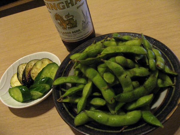 きゅうり、なす、みょうが、えだまめ