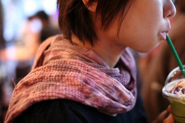 ブラックベリー抹茶クリームフラペチーノ